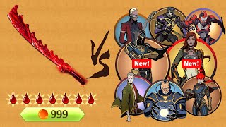Bleeding Composite Sword VS Every Boss Zone 7 | Shadow Fight 2