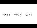 Understanding Decimals and Square Roots
