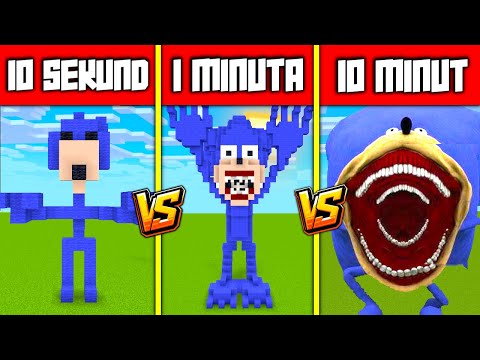 BUDUJE SHIN SONICA 🦔🔵 w 10 sekund 1 minute i 10 minut w Minecraft!