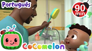 Banho com o Dino 🦖 Músicas Infantis e Desenhos Animados em Português | CoComelon!