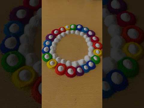 Kolam Rangoli: Easy and Elegant Patterns for Everyday #rangoli #satisfying #shorts #youtube