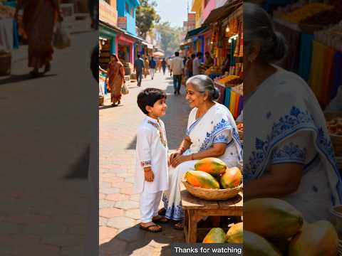 The boy stole a cake and ran away for her brother's birthday.🎂#ai #save #baby