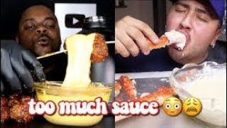 muckbangers dipping their food so much in sauce