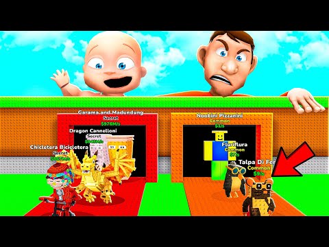 BABY vs DADDY ADMIN SERVERS in STEAL A BRAINROT (Roblox)