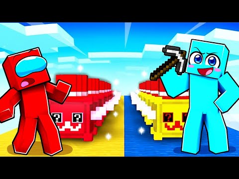 Jugamos Una CARRERA de Lucky Blocks ADMIN BRAINROT en Minecraft!