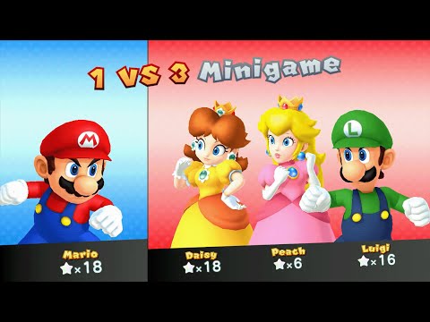 Mario Party 10 - Mario vs Luigi vs Peach vs Daisy - Chaos Castle