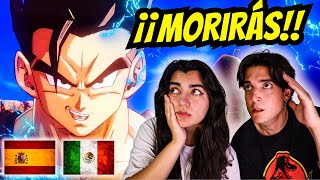 ESPAÑOLES REACCIONAN A DRAGON BALL LATINO VS ESPAÑOL🔥GOHAN MISTICO VS MAJIN BOO🔥🐲DOBLAJE LATINO🐲
