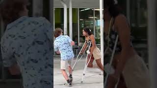 ANGRY CRUTCHES PRANK! #shorts