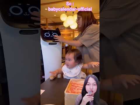 robot kucing antar makanan⁉️babycalendar-official