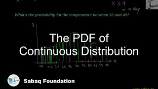 The PDF of Continuous Distribution