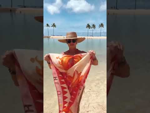 Here's how you can make a jumpsuit from a sarong!🥰🥰🥰#vibecurve #coverup #swimwear #sarong #fashion