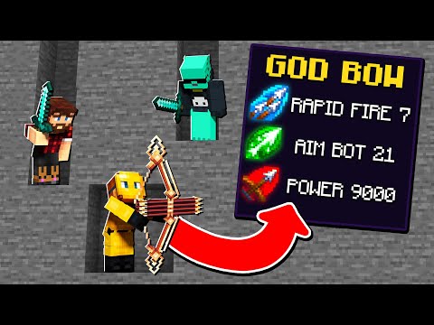 Minecraft Manhunt, but I have GOD BOWS