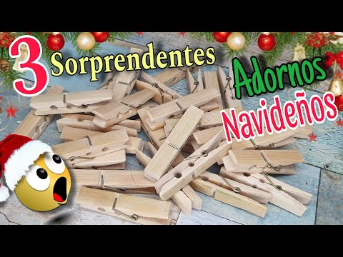 💥De Simples PINZAS DE ROPA♻️ a 3 INGENIOSAS IDEAS NAVIDEÑAS 🎄| Mira! 😱 Amarás el Resultado👌