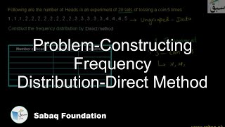 Problem-Constructing Frequency Distribution-Direct Method
