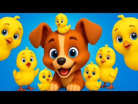 Los Pollitos y el Perrito – Versión Animales para Niños  - Canciones Infantiles - LooLoo