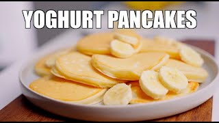 Mix yoghurt, 2 eggs and flour! The best Fluffy and soft pancakes!