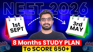 8 Months Dropper Strategy to score 650+ in NEET 2026 | 1st Sept to 3rd May Study Plan by Sunil Nain