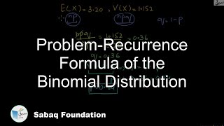 Problem-Recurrence Formula of the Binomial Distribution
