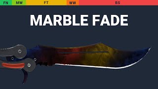 Butterfly Knife Marble Fade Wear Preview