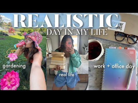 REALISTIC DAY IN MY LIFE| gardening, office + work, new offline humans products