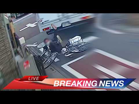 【危険】自転車のすり抜け・信号無視！【自宅防犯カメラ】