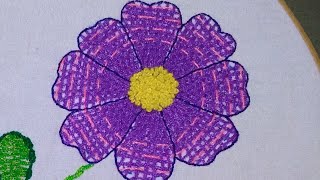 BORDADOS fácil para FLOR 🌺🌸/ Puntada de BORDADO de FLORES Y HOJAS / Como bordar flores y hojas