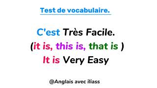 Test de vocabulaire anglais avec iliass 🧠 | C’est facile ou difficile ?  anglais facile avec iliass