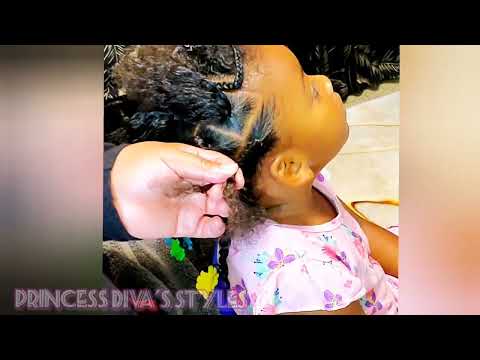 Adorable Natural Ponytails with Braids | Little Girl Hair Transformation
