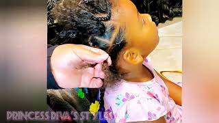 Adorable Natural Ponytails with Braids | Little Girl Hair Transformation