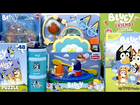 Bluey Toy Collection ASMR Unboxing | toy review | Bluey Pull & Go Canoe