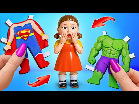 Супергерои Удочерили Куклу из Игры в Кальмара! Как Стать Супергероем?