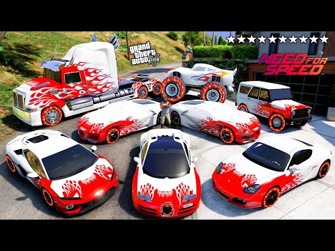 GTA 5 - Stealing NEED FOR SPEED SuperCars with Franklin! (Real Life Cars #288)