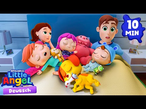Zehn im Bett: Das gruselige Abenteuer! 👻 Little Angel Deutsch Kinderlieder