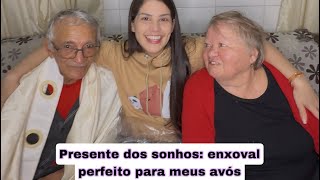 REAÇÃO DOS MEUS AVÓS GANHANDO ENXOVAL PARA A CASA NOVA