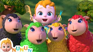 Baa Baa Colour Sheep 🎨 More Nursery Rhymes & Kids Songs  | Learn Colours, Numbers | NuNu Tv