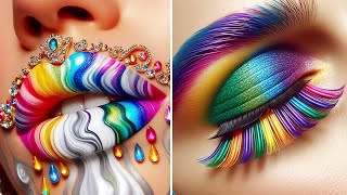 🌈 Next Level Rainbow Makeup Art 2025 | Viral Eye & Lip Designs 💄 Makeup Artist Transformation