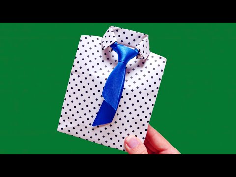 How to make a paper gift bag for men in 3 minutes | Gift wrapping ideas | Paper crafts