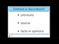 Differentiating Firsthand and Secondhand Accounts