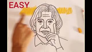 APJ Abdul Kalam Drawing | Independence day drawing | Freedom fighter drawing