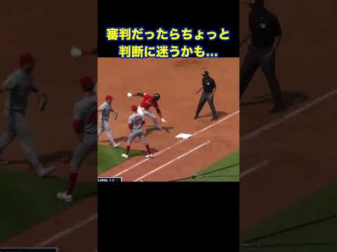 もうちょっとで走塁妨害。現場にいたら判断に迷うかもしれない一例#野球 #ルール #審判 #mlb #走塁妨害