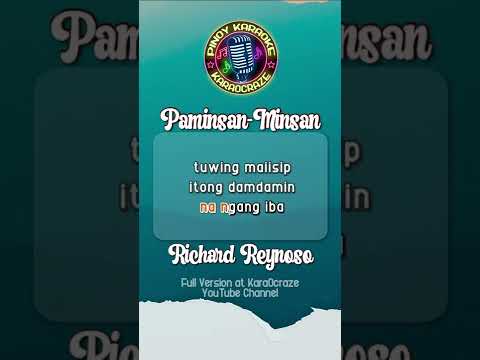 Paminsan-minsan – Richard Reynoso #shorts #karaoke #karaocraze #instrumental #videoke