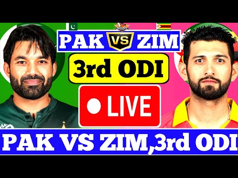 🔴Live : Pakistan vs Zimbabwe || 3rd ODI Match || PAKvsZIM || Live Score Match & Commentary