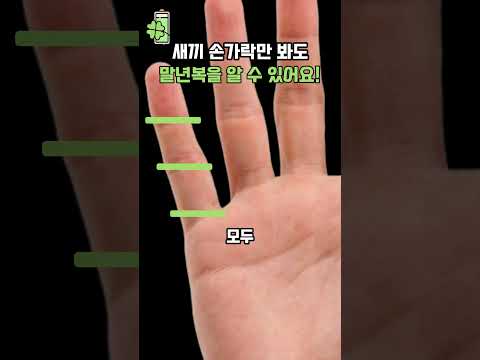 새끼 손가락만 봐도 '말년복'을 알 수 있어요! 💰🍀 #손금 #풍수 #말년복