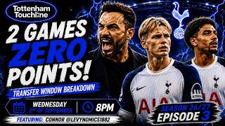 Tottenham Touchline: 2 games zero points and transfer window breakdown featuring @levynomic1882