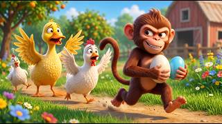 Naughty Monkey Steals The Egg! 🐒🥚 | Cute Baby Chick & Duckling Rescue Story | Mast Meloni