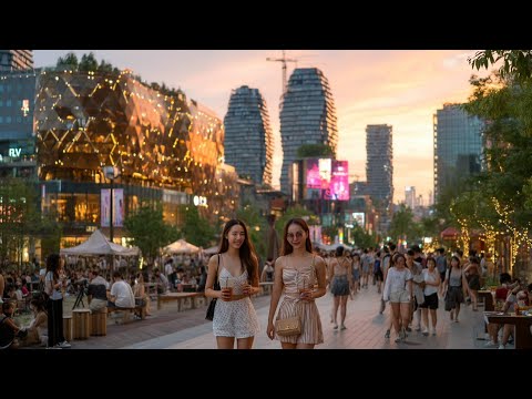 🇨🇳 IS THIS BEIJING OR NEW YORK? 🤯 北京, 中国, LUXURY SHOPS & NIGHTLIFE, WALKING IN FUTURISTIC BEIJING