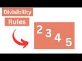 Divisibility Rules and Concepts