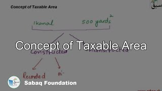 Concept of Taxable Area