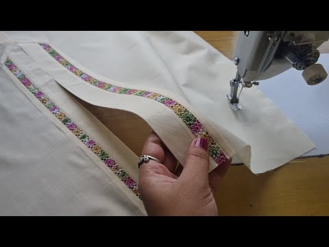 रंगबिरंगी जाली वाली लेस के साथ कुर्ती चाक डिजाइन ❤️ | Latest Kurti Chalk Design With Joint Lace 