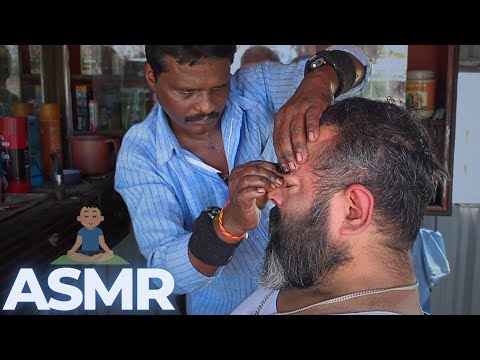 New Barber Head Massage with tapping on back & head | ASMR Sleep Therapy Relax